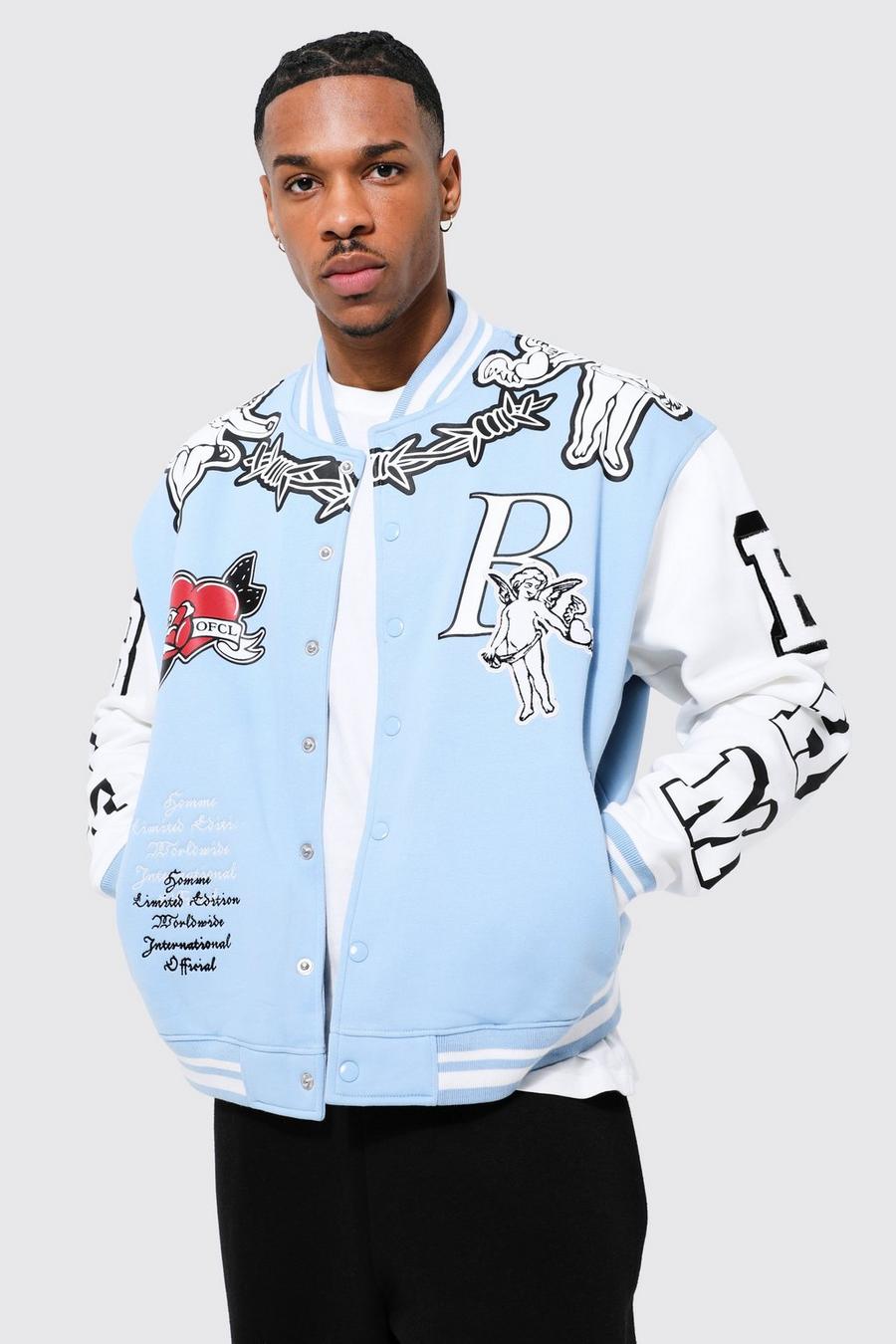 Oversized Limited Jersey Varsity Jacket | boohoo Oversized Limited Jersey Varsity Jacket | boohoo